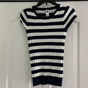 Gap Navy and White Stripe Shirt